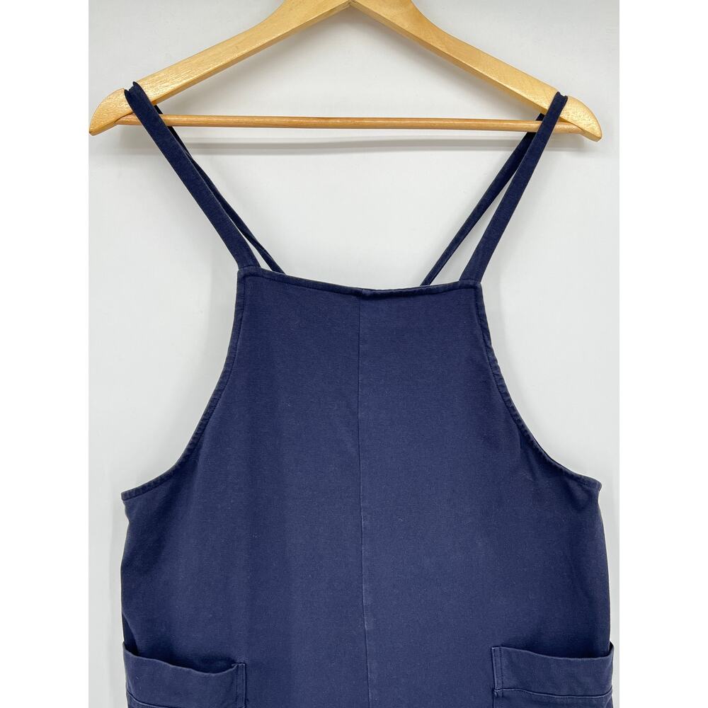 Quince Organic Cotton Maternity Overalls in Navy Blue Women's Small - Picture 5 of 8